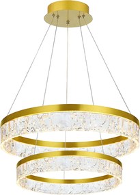 Toolight Toolight, LED závesné osvetlenie 60cm, 60W, 3000K, LHJ049-CP2, zlatá, OSW-60028