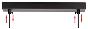 Čierne závesné svietidlo so skleneným tienidlom 14x48 cm Aspa - Candellux Lighting