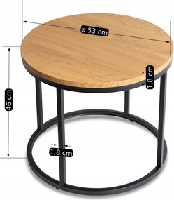 PROXIMA.store - Dizajnový konferenčný stolík CONNY FARBA: dub, FARBA NÔH: biela