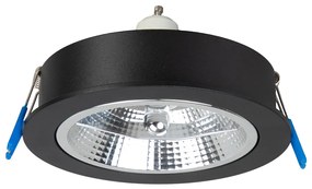 Podhľadové svietidlo Redondo, 1x čierne kovové tienidlo, b