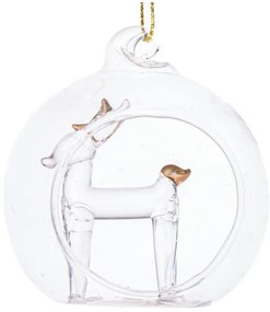 Sklenená vianočná ozdoba Reindeer – Dakls