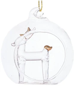 Sklenená vianočná ozdoba Reindeer – Dakls
