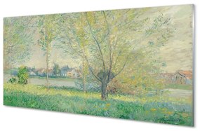 Obraz na skle Art namaľovaný lúka 100x50 cm