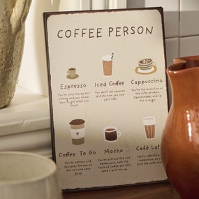 Ib Laursen Plechová ceduľa Coffee Person