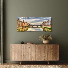 Obraz - Most cez rieku (120x50 cm)