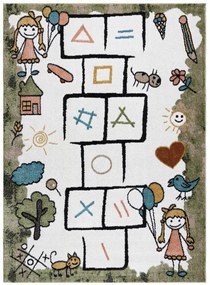 Dywany Łuszczów, Detský kusový koberec Fun Hop green, 160x220, viacfarebná, detská izba