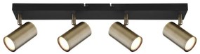 Globo 57911-4M - Bodové svietidlo ROBBY 4xGU10/35W/230V čierna/mosadz