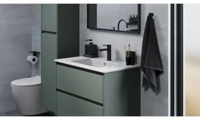 Kúpeľňová skrinka s umývadlom MOLDE 80 cm zelená