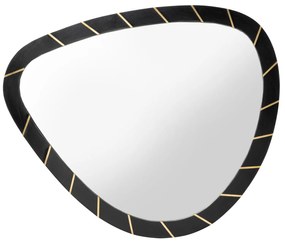 Planos nástenné zrkadlo čierne 65x77 cm