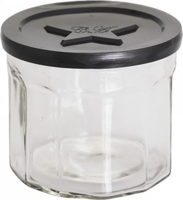 Sklenená dóza s čiernym viečkom French Jam - Ø 13*11 cm