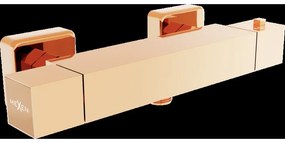 Mexen Cube termostatická sprchová batéria, zlatoružová - 77200-60