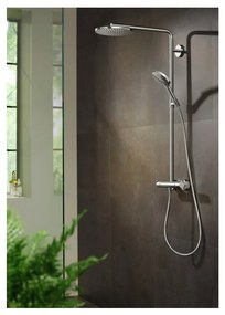 Hansgrohe Raindance Select S, Showerpipe 240 1jet PowderRain s termostatom, kartáčovaný čierny chróm, HAN-27633340
