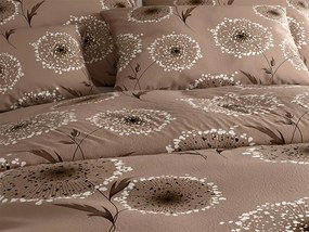 Sada mikroplyšových obliečok PAMPELINO svetlo hnedé + obliečka mikroplyš SOFT 180x200 cm biele, dvojlôžko