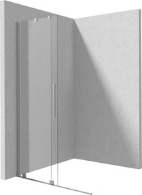 Deante Sprchová zastena Walk-in Prizma, posuvná - KTJ F32R 120 cm, oceľ kartáčovaná - bez vaničky