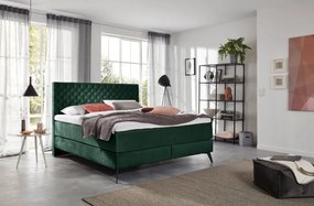 Boxspring posteľ oliver 200 x 200 zelená MUZZA