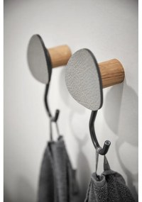 Sivý nástenný oceľový háčik Dot S Bull – LIND DNA