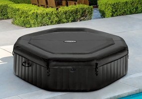 Intex | Vírivý bazén Pure Spa - Jet & Bubble Deluxe HWS 6 + Solárna sprcha UNO 35 l hliníková s LED svetlom | 19900163