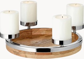 Svietnik na adventné sviečky's podstavcom z mangového dreva Mona