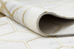 Behúň EMERALD 1014 Glamour exclusive, kocka, krémový - zlatý