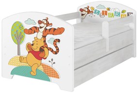 BabyBoo Detská postel Disney s šuplíkom - Medvedík PÚ 140x70
