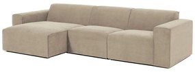 Béžová menčestrová rohová pohovka (ľavý roh) Sting – Scandic