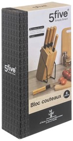 Sada nožov v stojane Bamboo 5ks