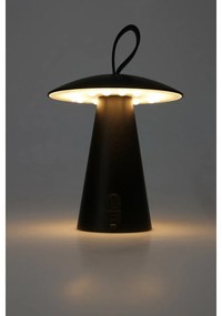 Stolná vonkajšia prenosná LED lampa Boise, čierna, USB, 15 x 17 cm, plast