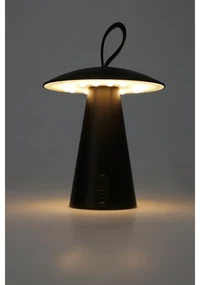 Stolná vonkajšia prenosná LED lampa Boise, čierna, USB, 15 x 17 cm, plast