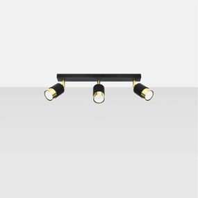 Bodové svietidlo Nero, 3x čierne kovové tienidlo, (možnosť polohovania), g