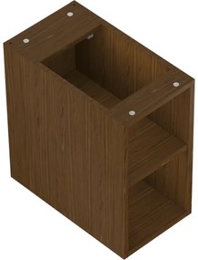 Mexen Box-A, otvorená skrinka s policou 25 cm, orech, 91AX2-0250-470-0-86