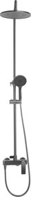 Rea Avalon, sprchová súprava s dažďovou hlavovou a ručnou hlavicou, grafitová, REA-P2401