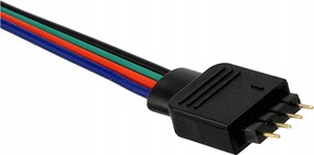Konektor pre LED pásky - RGB - 10mm - 4pin - pások / kontroler