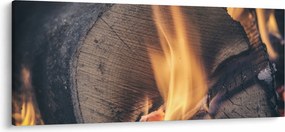 Obraz horiaceho dreva (120x50 cm)