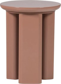 Lesklý okrúhly odkladací stolík ø 40 cm Orivo – WOOOD