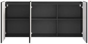 Závesná komoda Malmi 150 cm - čierny mat / zlatá