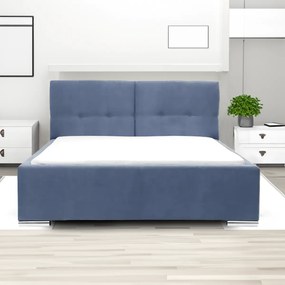 Čalúnená posteľ s úložným priestorom a matracom FELIX 160 x 200 cm Námorník