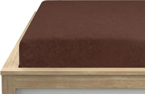 Froté plachta BASIC tmavohnedá 90 x 200 cm