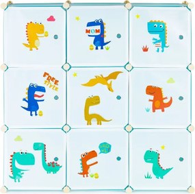 Detská modulárna policová skriňa s 9 policami