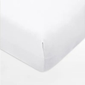 Prestieradlo z džerseja s gumičkou v bielej farbe IVETTE 90x200 cm