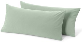 Džersejové obliečky na vankúš, 2 ks, šalviovozelené