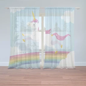 Sablio Záclony Jednorožec: 2ks 150x250cm