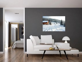 Obraz - Horská chata (90x60 cm)