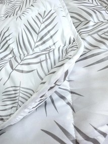 Set paplón + vankúš Elegantné listy 140x200/70x90 cm – mikrovlákno, duté vlákno, celoročné použitie