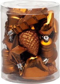 Dekorácie MagicHome Vianoce, sada, 20 ks, medeno zlaté, mix, na vianočný stromček