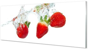 Obraz plexi Water strawberry biele pozadie 120x60 cm