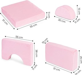 Dětské modulární křeslo DIY růžové