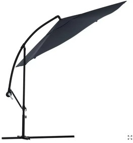 Záhradný skladací slnečník SUNVI 300 cm, grafitový + obal zdarma