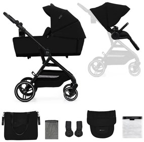 KINDERKRAFT SELECT - Kombinovaný kočík 2v1 YOXI Pure black