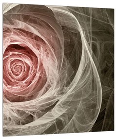 Abstraktný obraz ruže (30x30 cm)