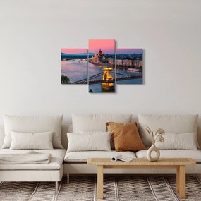 Obraz - Panorama mesta, Budapešť, Maďarsko (90x60 cm)